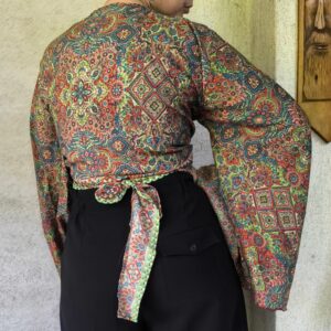 Pu erh átlapolós felső