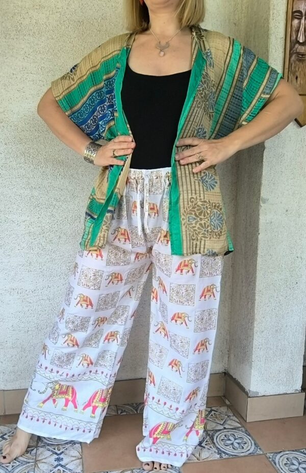 Sivatagi rózsa rövid kimono-felső
