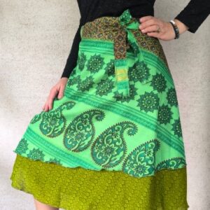 Mohás tisztás XL midi szári lapszoknya