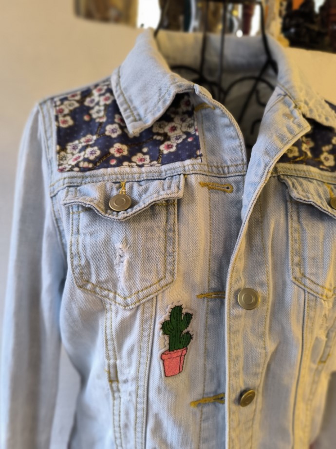 Virágos farmer újrakabát S, M - Image 6