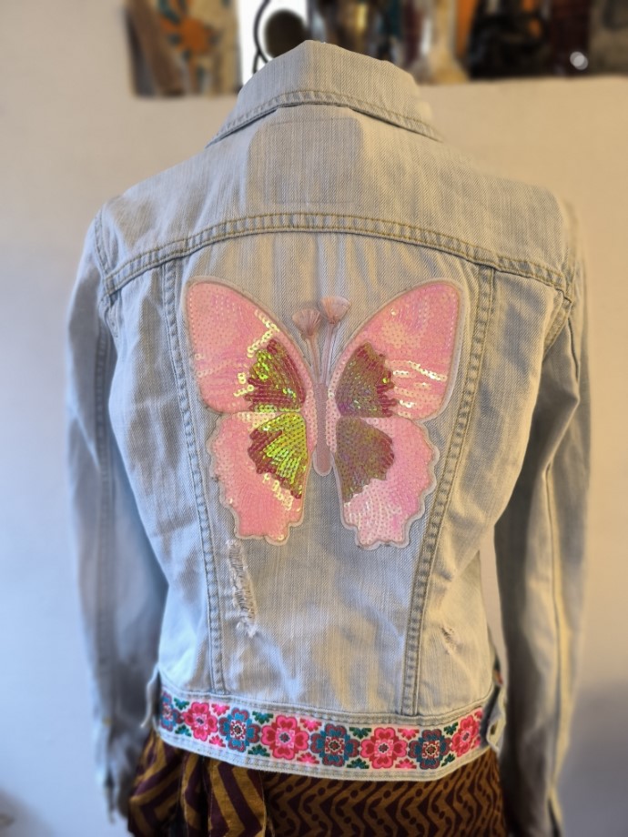 Virágos farmer újrakabát S, M - Image 2