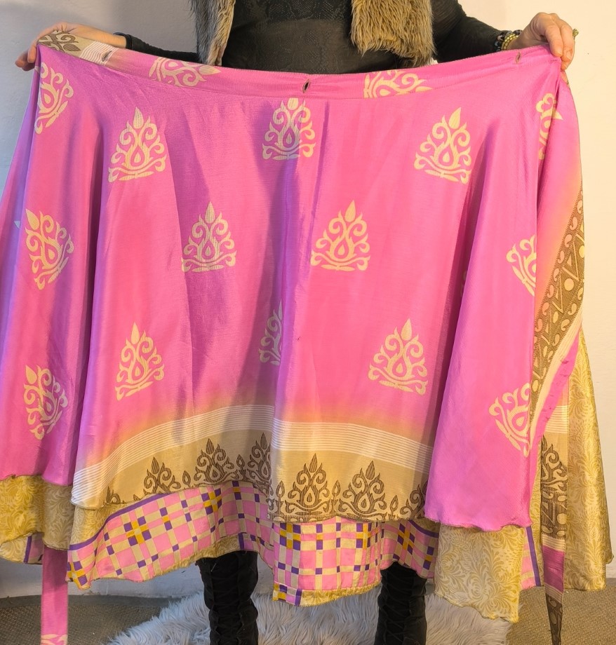 Sivatagi rózsa szári lapszoknya - Image 7