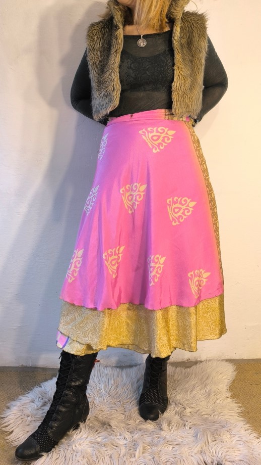 Sivatagi rózsa szári lapszoknya - Image 14