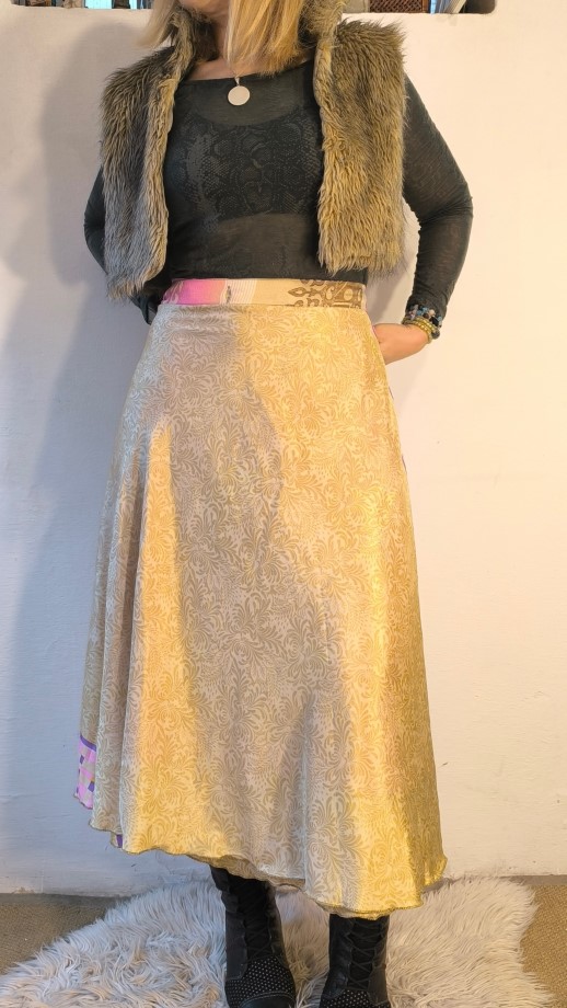 Sivatagi rózsa szári lapszoknya - Image 5