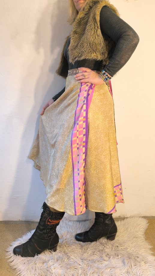 Sivatagi rózsa szári lapszoknya - Image 2