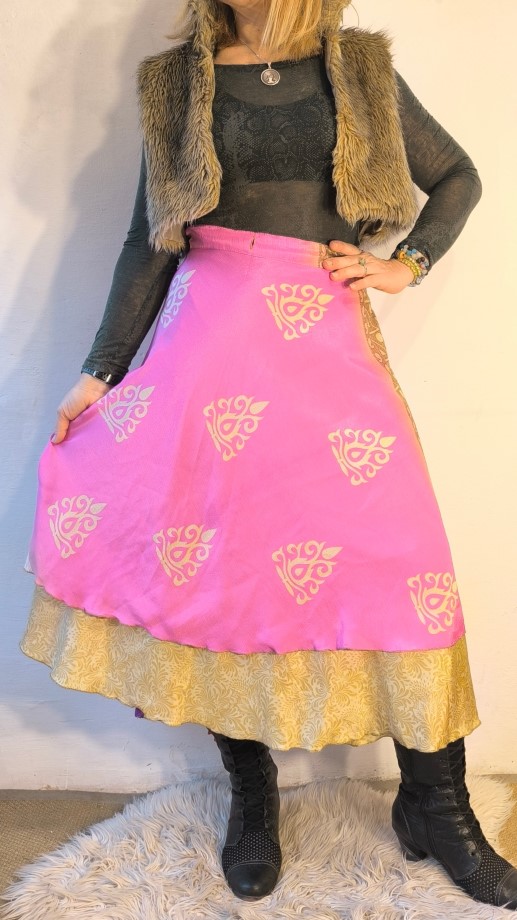 Sivatagi rózsa szári lapszoknya - Image 13