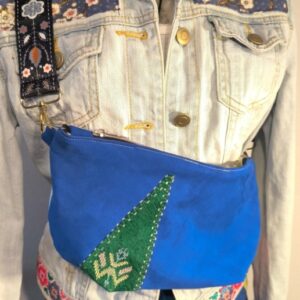 Azúr, hologramos bőr testáska