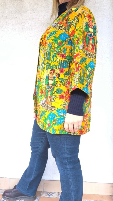 Sárga Frida Kahlo Kantha kimonó - Image 6