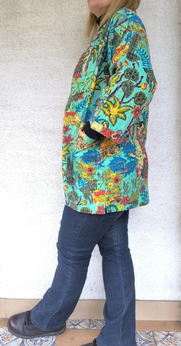 Zöld Frida Kahlo Kantha kimonó - Image 6