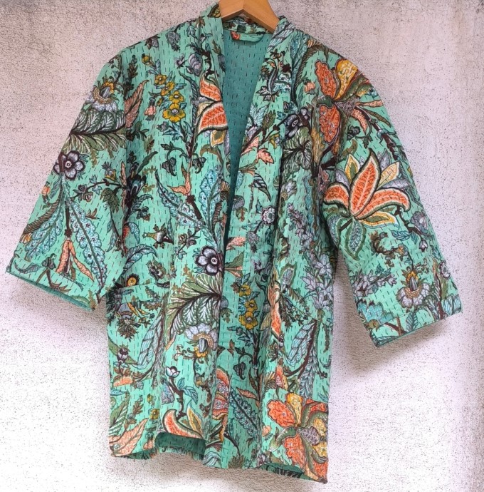 Dzsungel Kantha kimonó