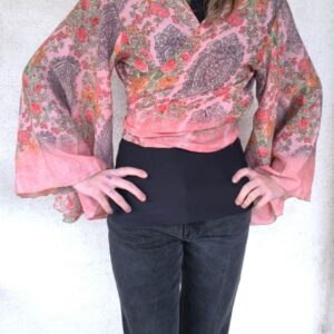 Barokk átlapolós szári felső