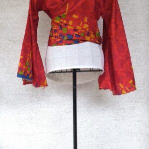 Érzelgős átlapolós szári felső