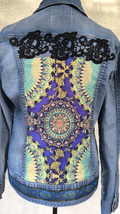 Éjsötét mandala újrakabát L - Image 3