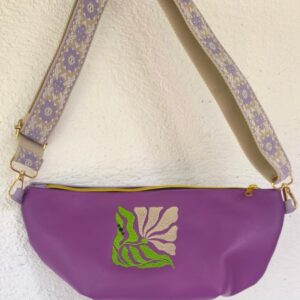 Lilac bőr keresztpántos táska