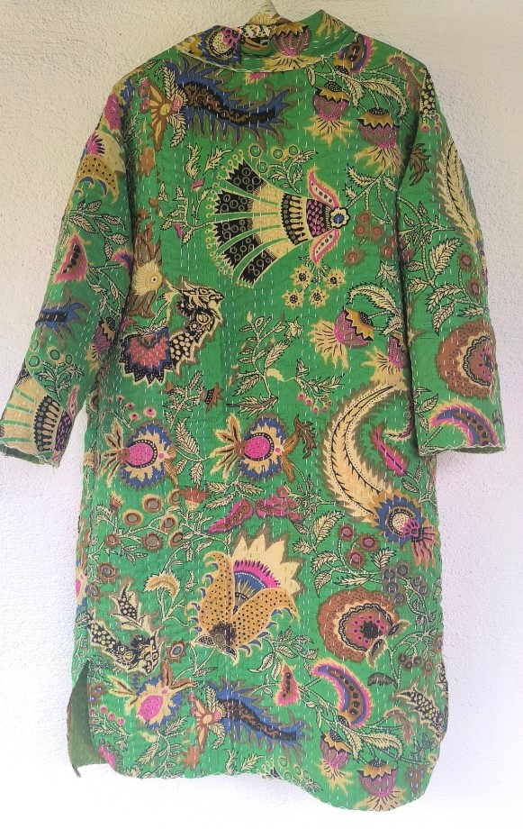 Zöld botanikus Kantha kimonó - Image 2